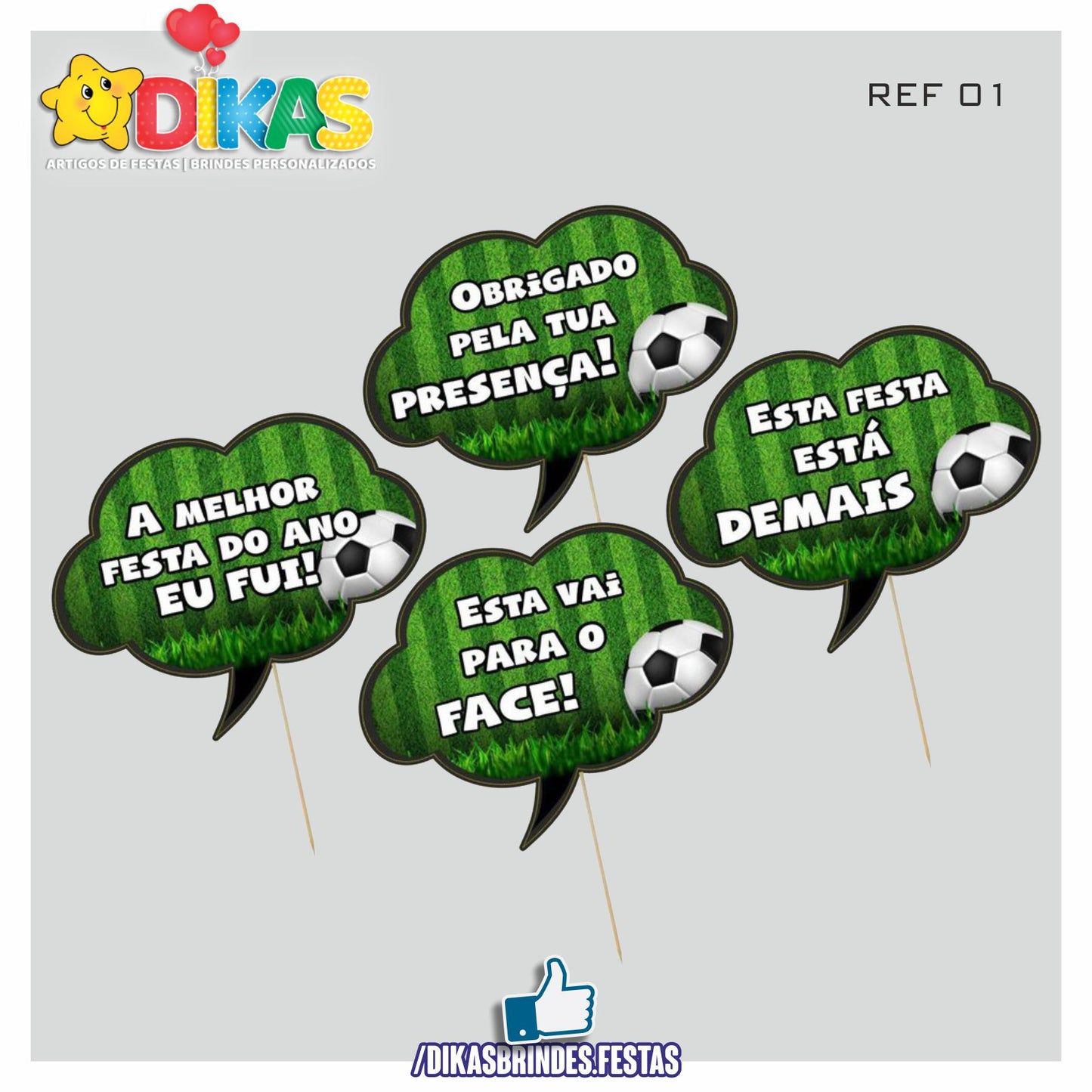 PLAQUINHAS DIVERTIDAS P/ FOTOS - FUTEBOL