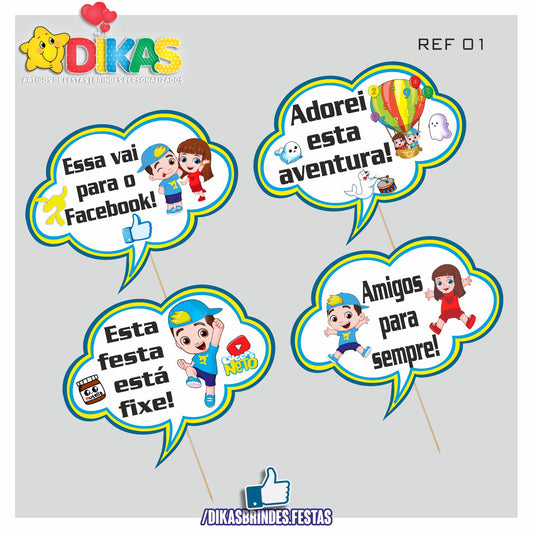 PLAQUINHAS DIVERTIDAS P/ FOTOS - LUCCAS NETO