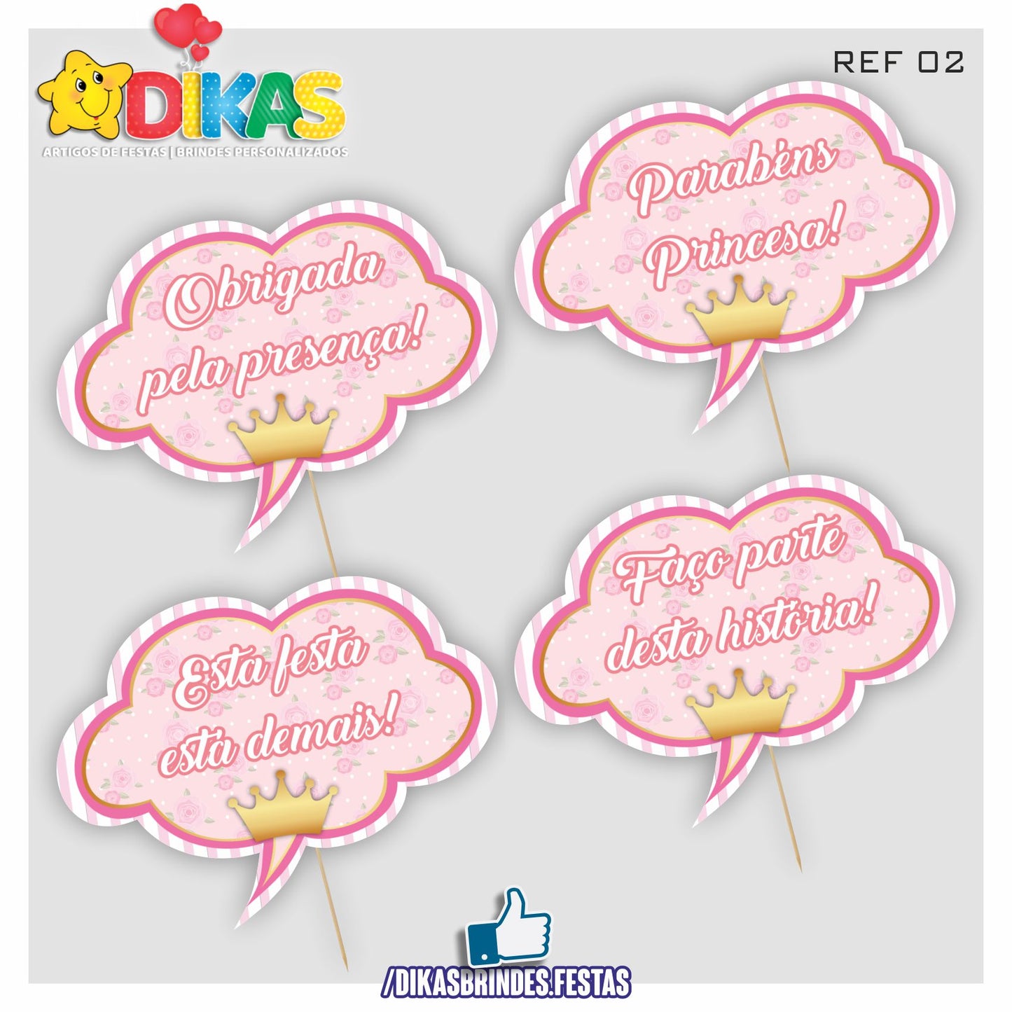 PLAQUINHAS DIVERTIDAS P/ FOTOS - PRINCESAS DISNEY