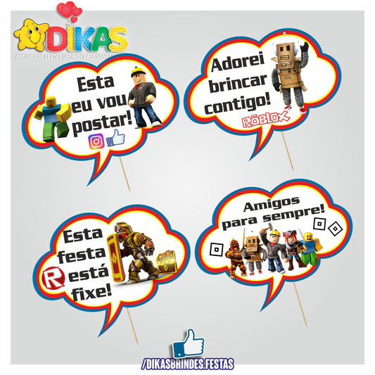 PLAQUINHAS DIVERTIDAS P/ FOTOS - ROBLOX