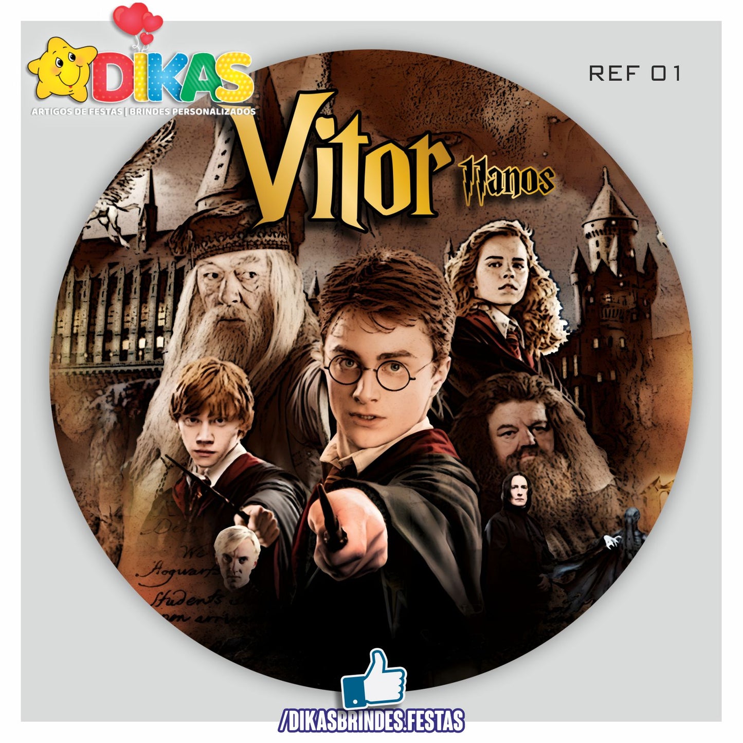 PAINEL CENÁRIO REDONDO - HARRY POTTER