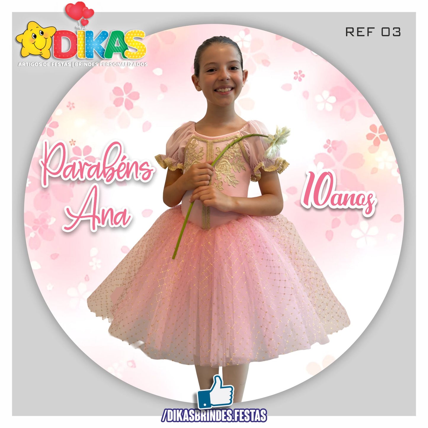 PAINEL CENÁRIO REDONDO - BAILARINA
