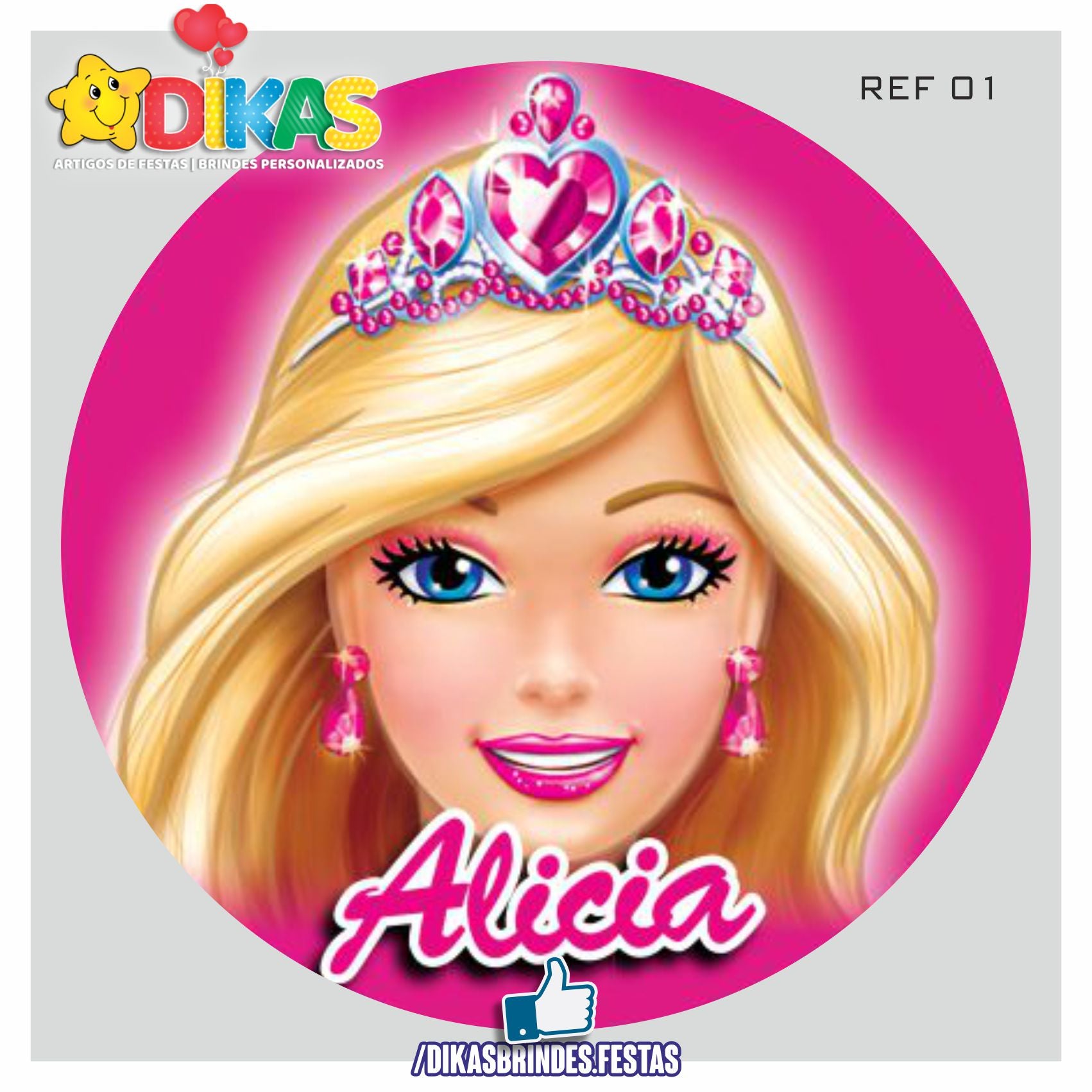 Personalizados Barbie e a Princesa Pop Star - 20 Itens
