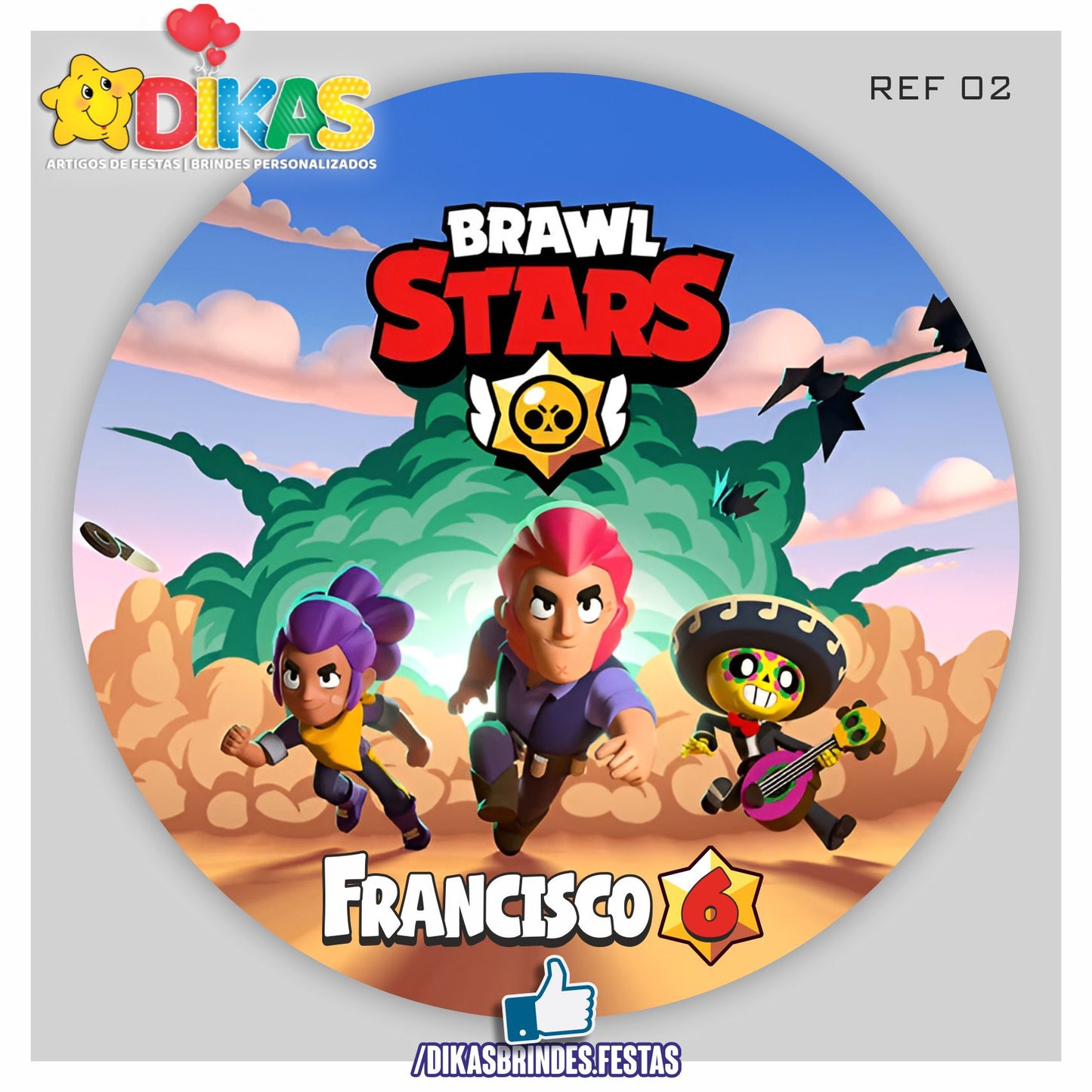 PAINEL CENÁRIO REDONDO - BRAWL STARS