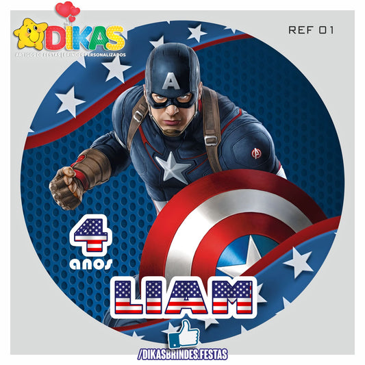 PAINEL CENÁRIO REDONDO - CAPITÃO AMÉRICA