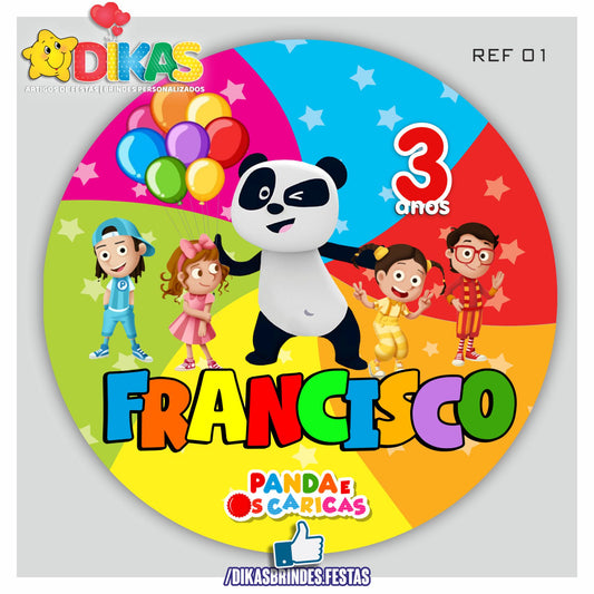 PAINEL CENÁRIO REDONDO - PANDA E OS CARICAS