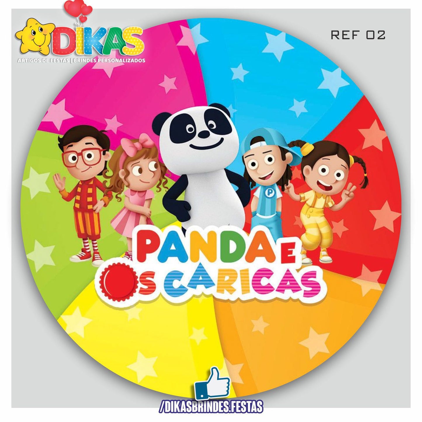PAINEL CENÁRIO REDONDO - PANDA E OS CARICAS