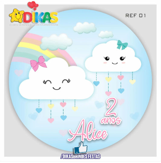 PAINEL CENÁRIO REDONDO - CHUVA DE AMOR