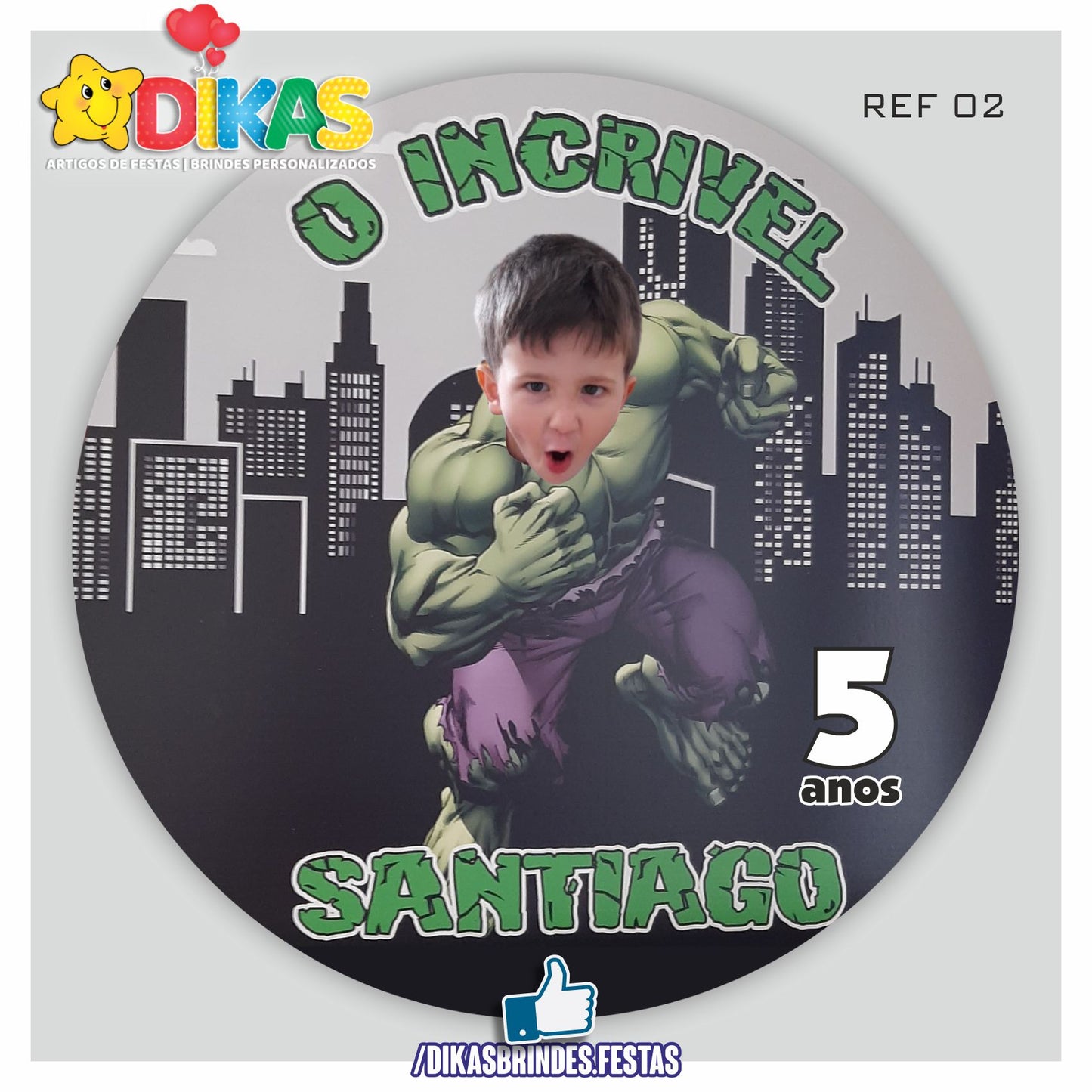 PAINEL CENÁRIO REDONDO - HULK