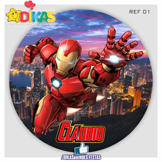 PAINEL CENÁRIO REDONDO - IRON MAN