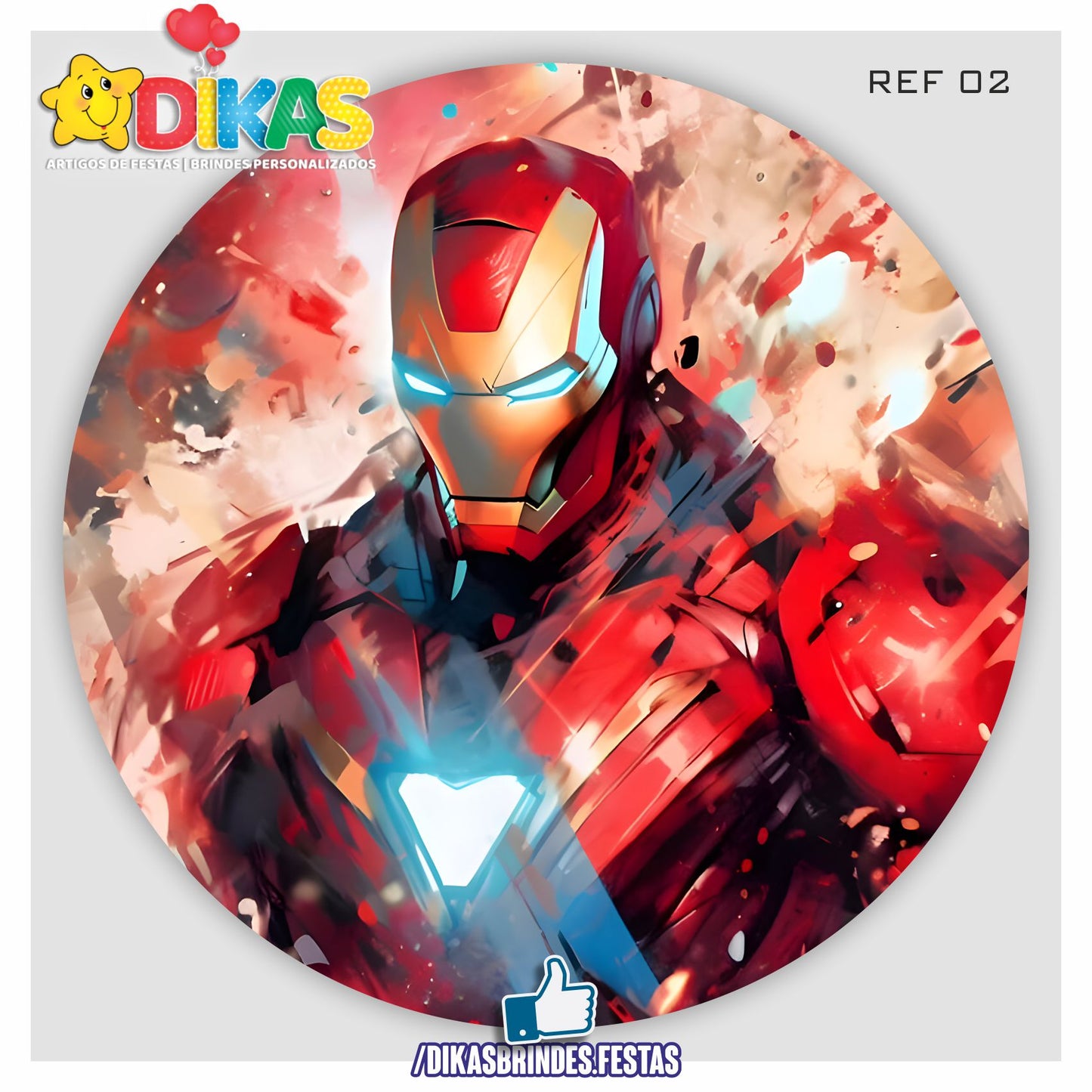 PAINEL CENÁRIO REDONDO - IRON MAN