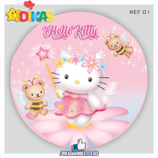 PAINEL CENÁRIO REDONDO - HELLO KITTY