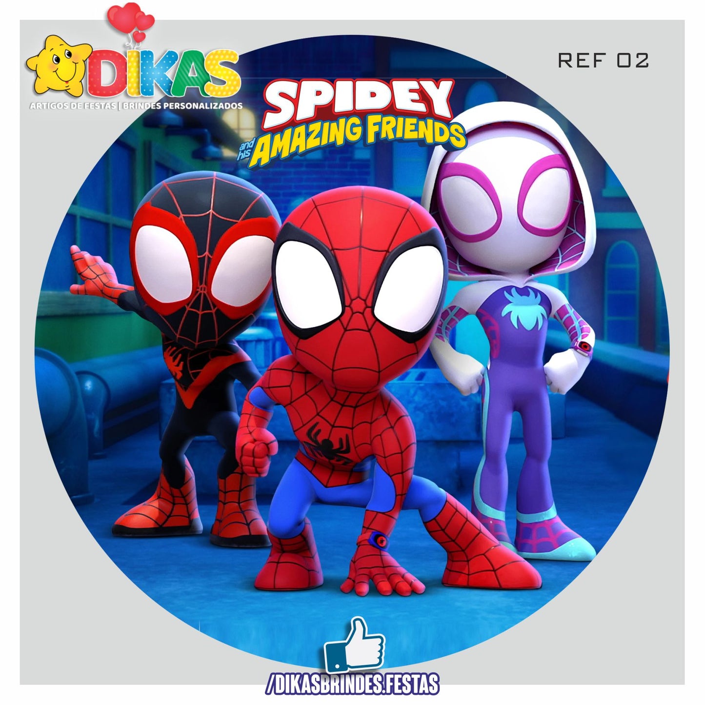 PAINEL CENÁRIO REDONDO - SPIDEY