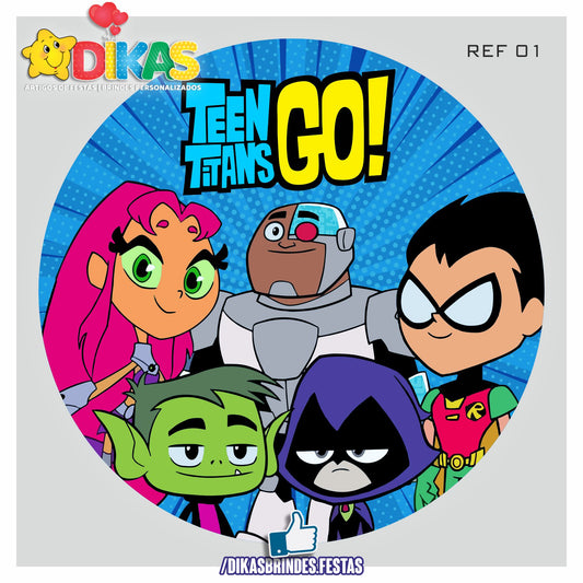 PAINEL CENÁRIO REDONDO - TEEN TITANS GO