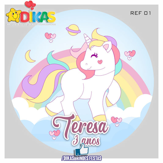 PAINEL CENÁRIO REDONDO - UNICÓRNIO