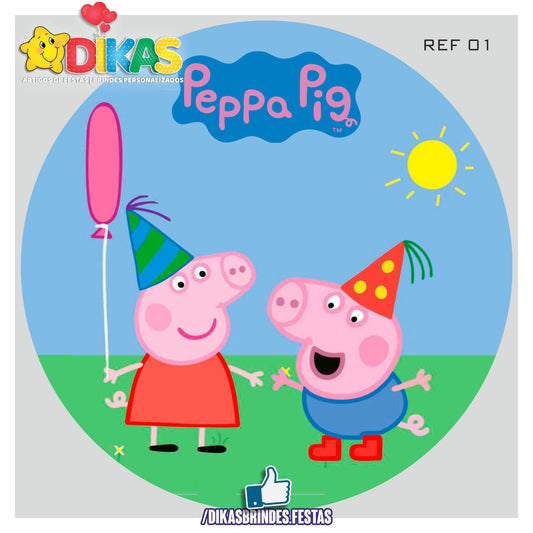 PAINEL CENÁRIO REDONDO - PORQUINHA PEPPA