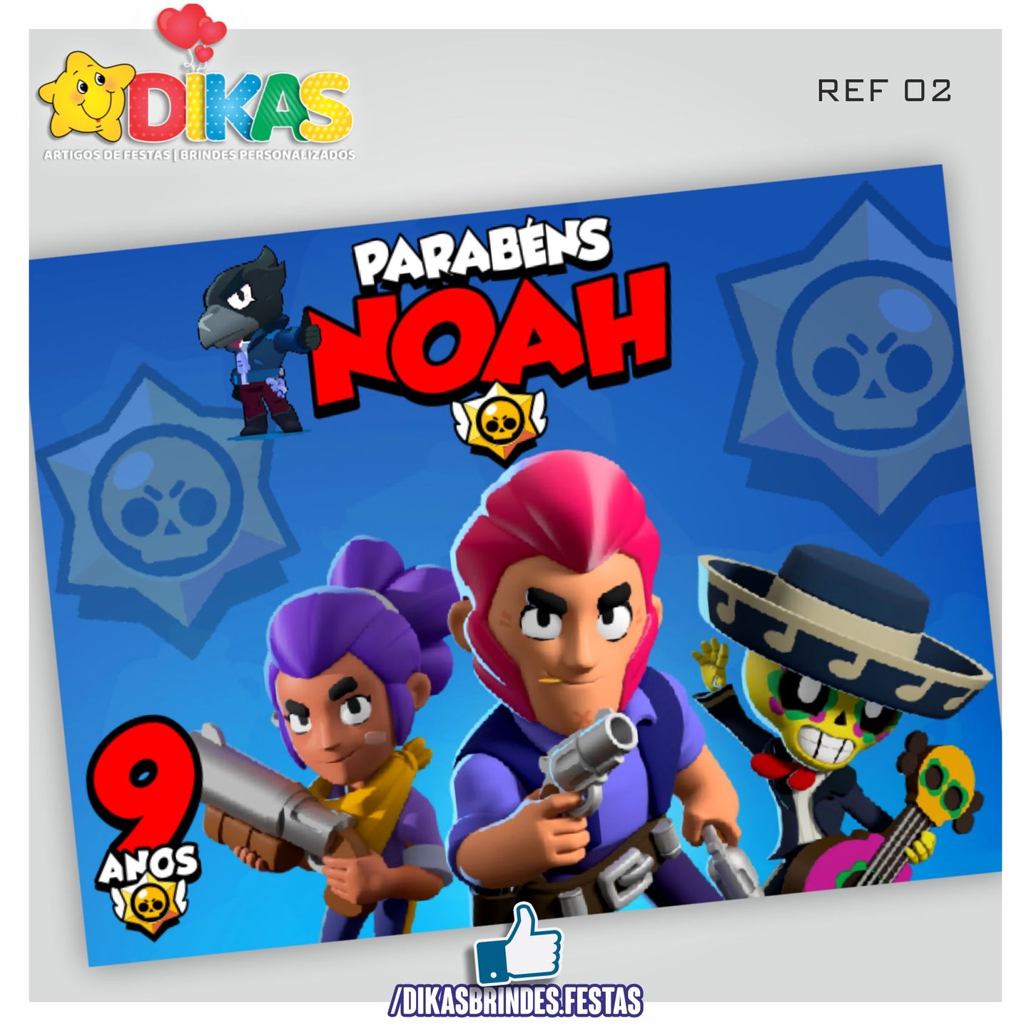 PAINEL TEMÁTICO E/OU PERSONALIZADO - BRAWL STARS