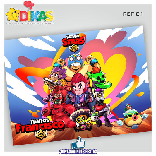 PAINEL TEMÁTICO E/OU PERSONALIZADO - BRAWL STARS