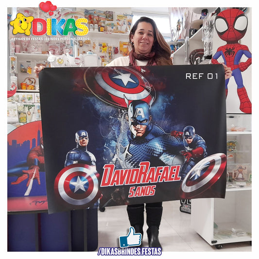 PAINEL TEMÁTICO E/OU PERSONALIZADO - CAPITÃO AMÉRICA