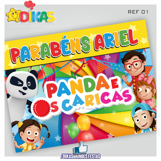 PAINEL TEMÁTICO E/OU PERSONALIZADO - PANDA E OS CARICAS
