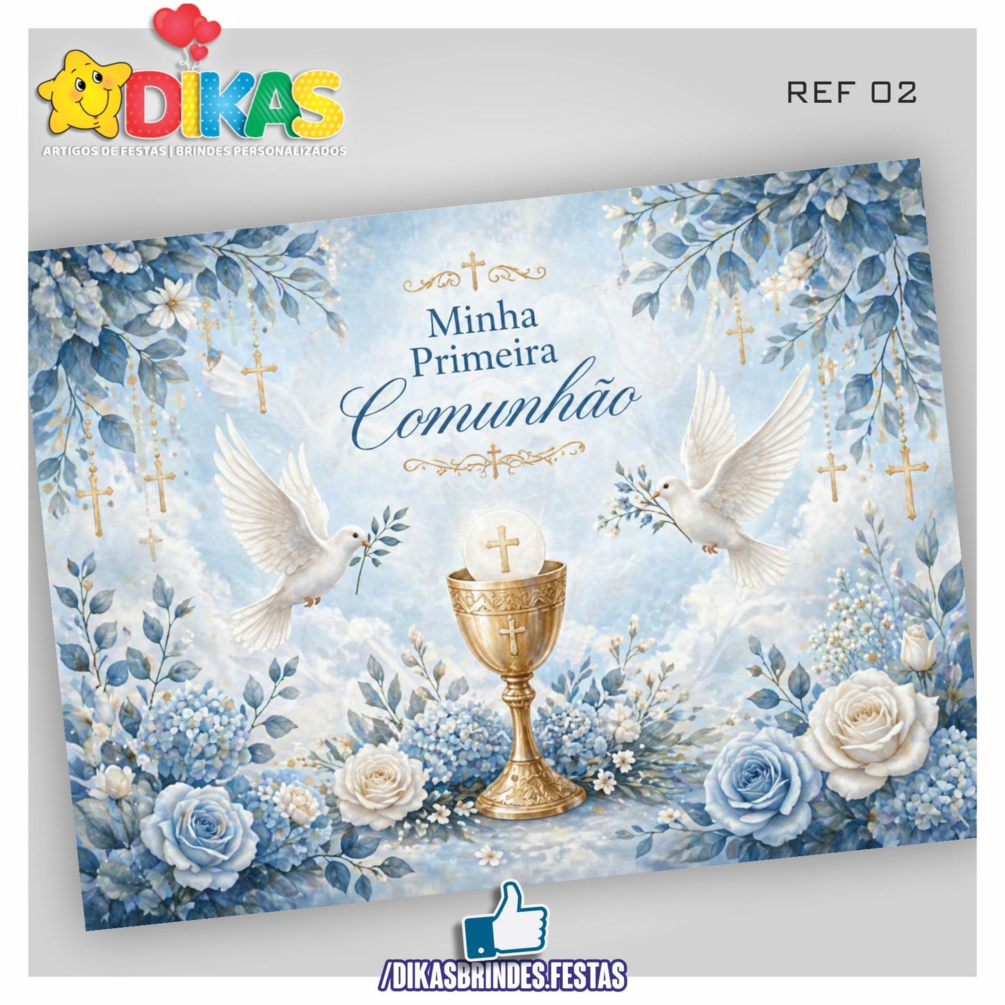 PAINEL TEMÁTICO E/OU PERSONALIZADO - 1ª COMUNHÃO / CRISMA