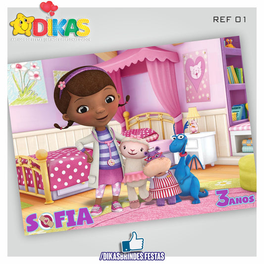 PAINEL TEMÁTICO E/OU PERSONALIZADO - DOUTORA BRINQUEDOS