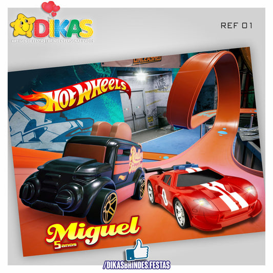 PAINEL TEMÁTICO E/OU PERSONALIZADO - HOTWHEELS