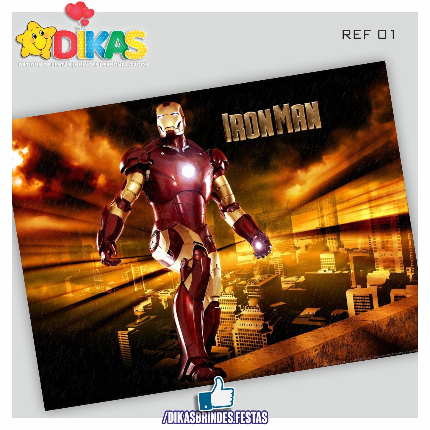 PAINEL TEMÁTICO E/OU PERSONALIZADO - IRON MAN