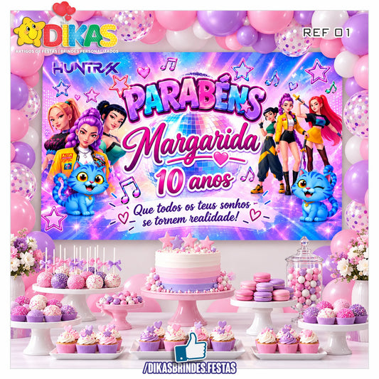 PAINEL TEMÁTICO E/OU PERSONALIZADO - GUERREIRAS DO K-POP
