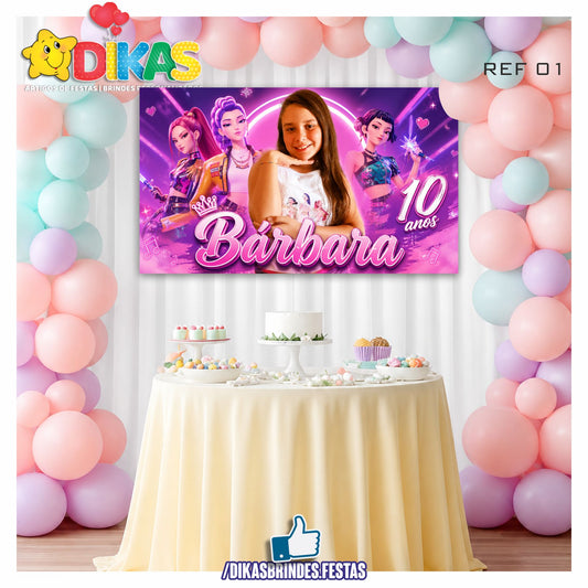 PAINEL TEMÁTICO E/OU PERSONALIZADO - GUERREIRAS DO K-POP