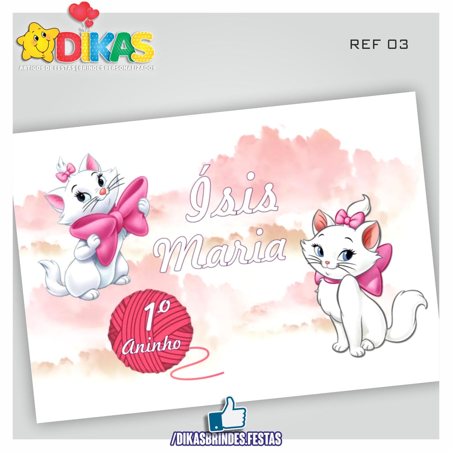 PAINEL TEMÁTICO E/OU PERSONALIZADO - GATA MARIE