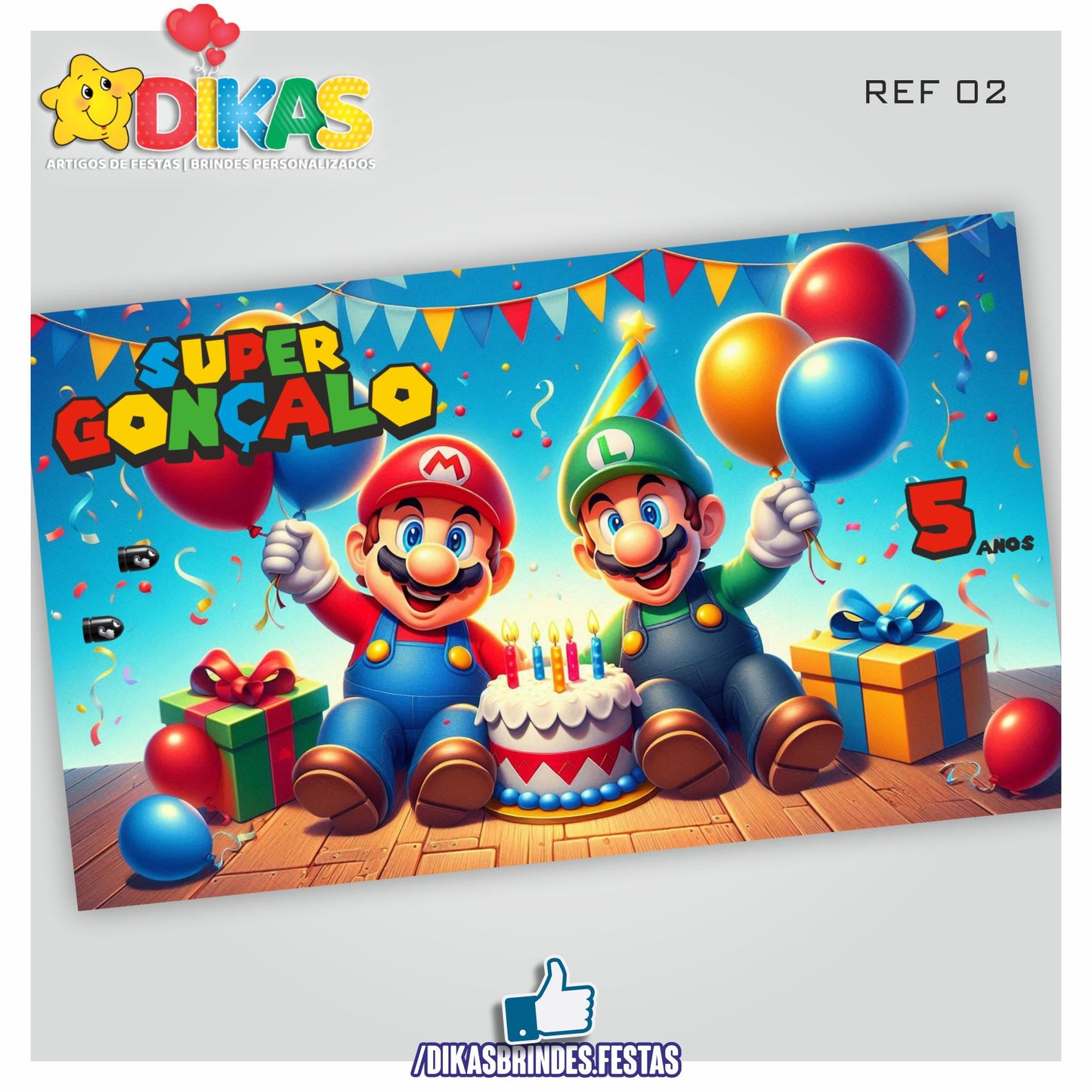 PAINEL TEMÁTICO E/OU PERSONALIZADO - MARIO BROS