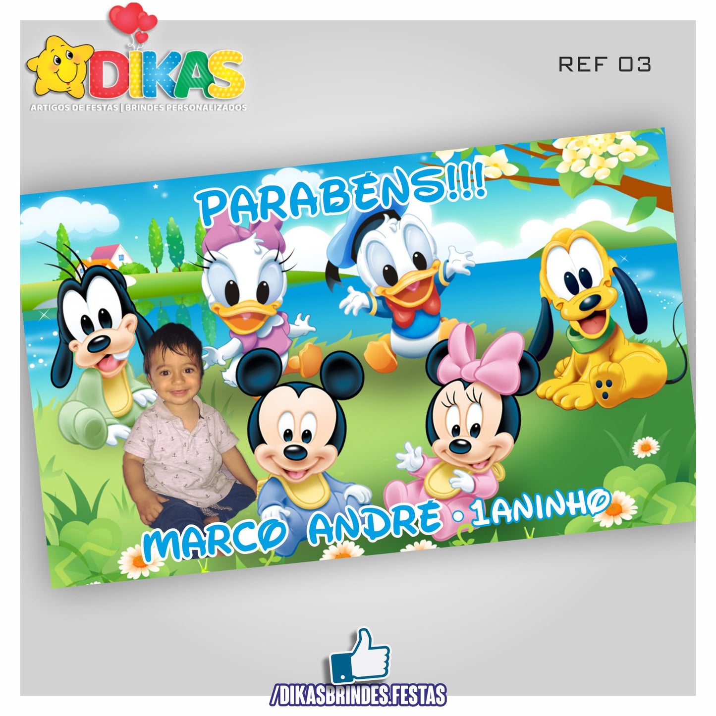 PAINEL TEMÁTICO E/OU PERSONALIZADO - MICKEY E OS AMIGOS