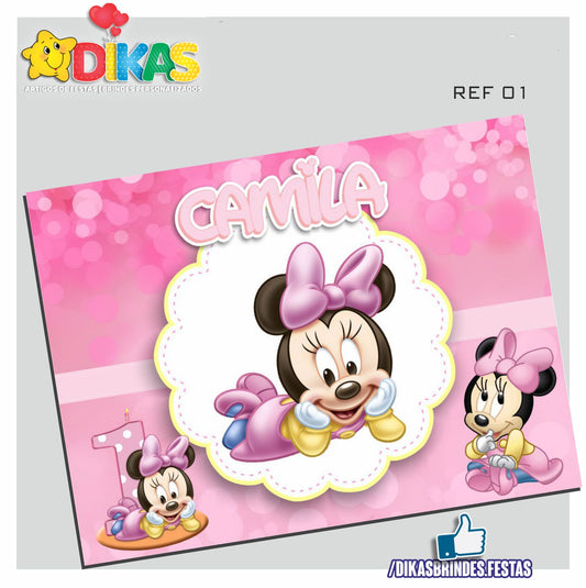 PAINEL TEMÁTICO E/OU PERSONALIZADO - MINNIE BABY