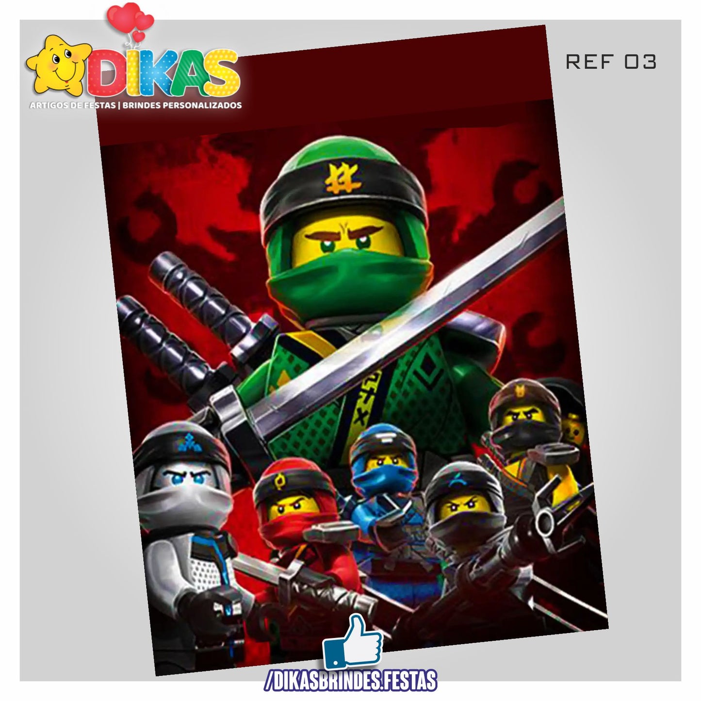 PAINEL TEMÁTICO E/OU PERSONALIZADO - NINJAGO