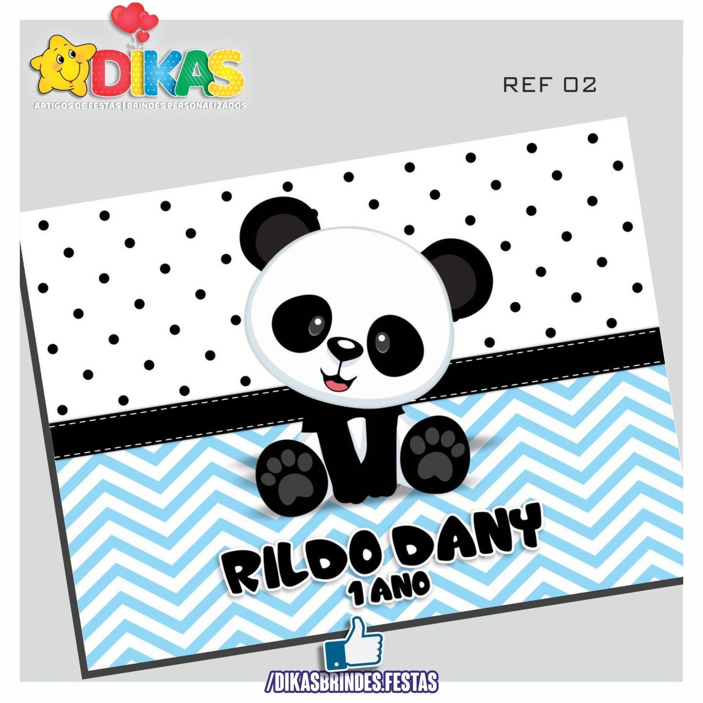PAINEL TEMÁTICO E/OU PERSONALIZADO - PANDA BEBÉ