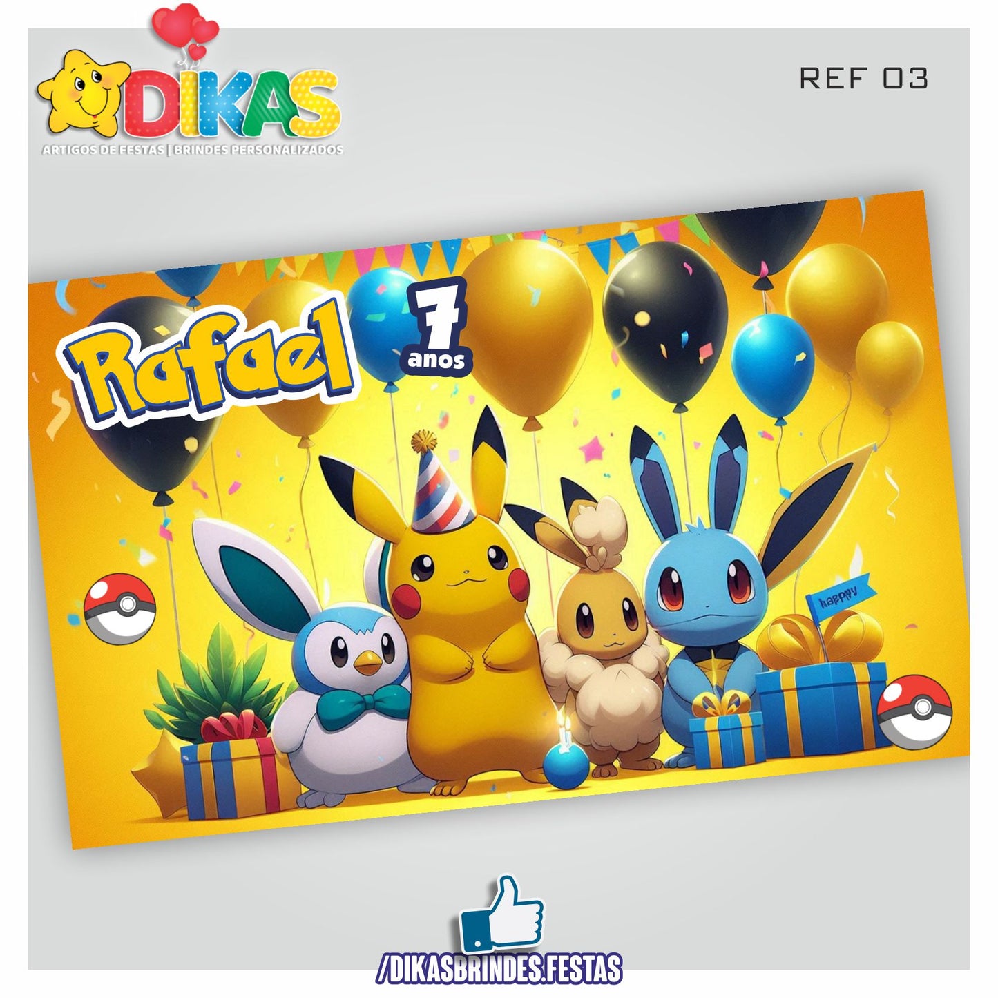 PAINEL TEMÁTICO E/OU PERSONALIZADO - POKÉMON