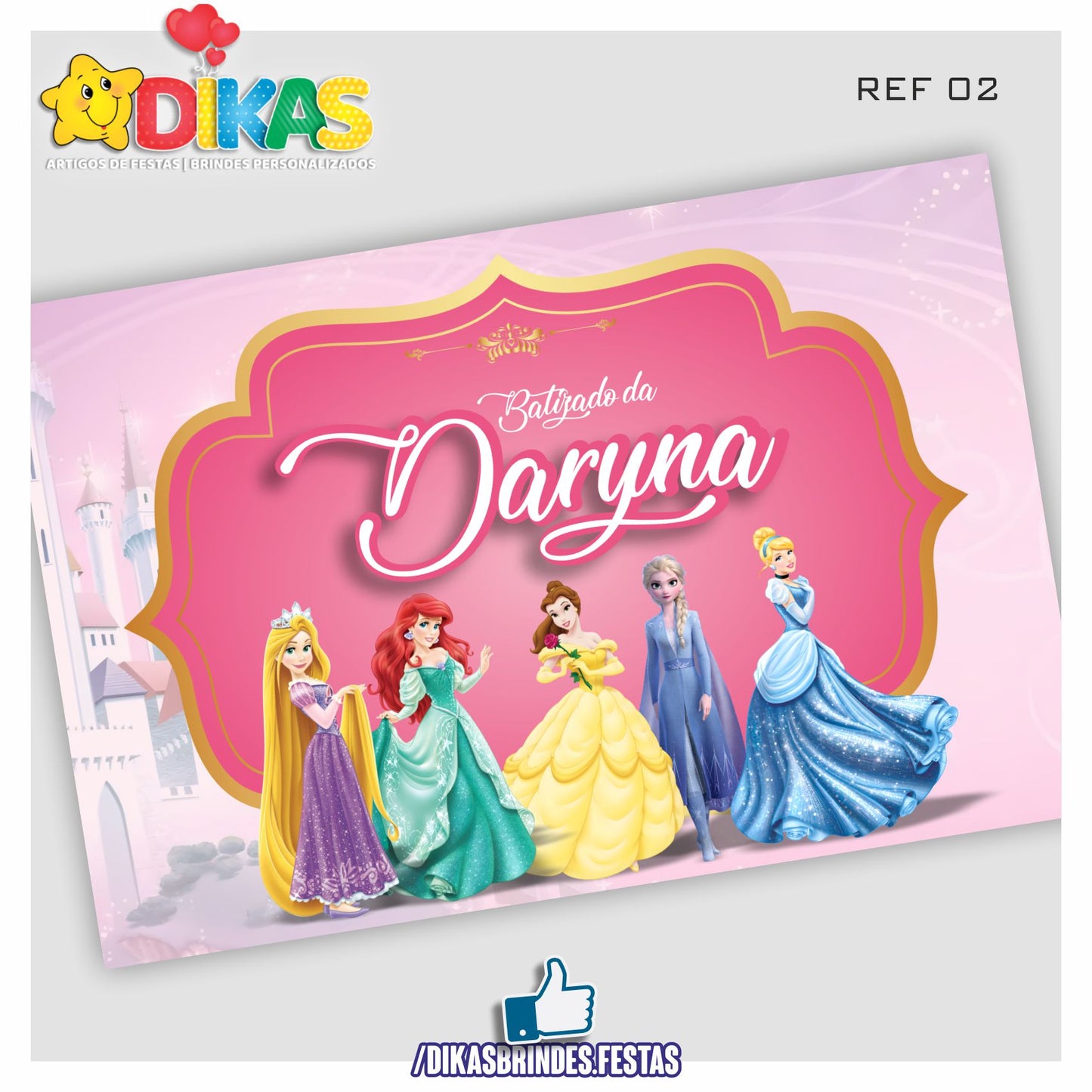 PAINEL TEMÁTICO E/OU PERSONALIZADO - PRINCESAS DISNEY