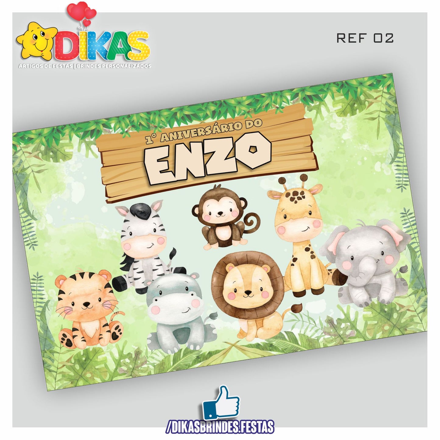 PAINEL TEMÁTICO E/OU PERSONALIZADO - ANIMAIS DA SELVA