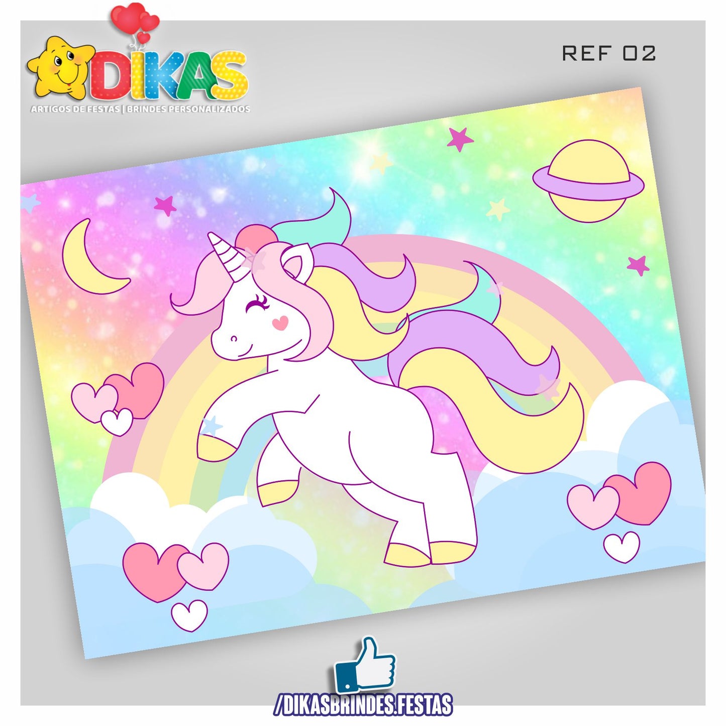 PAINEL TEMÁTICO E/OU PERSONALIZADO - UNICÓRNIO