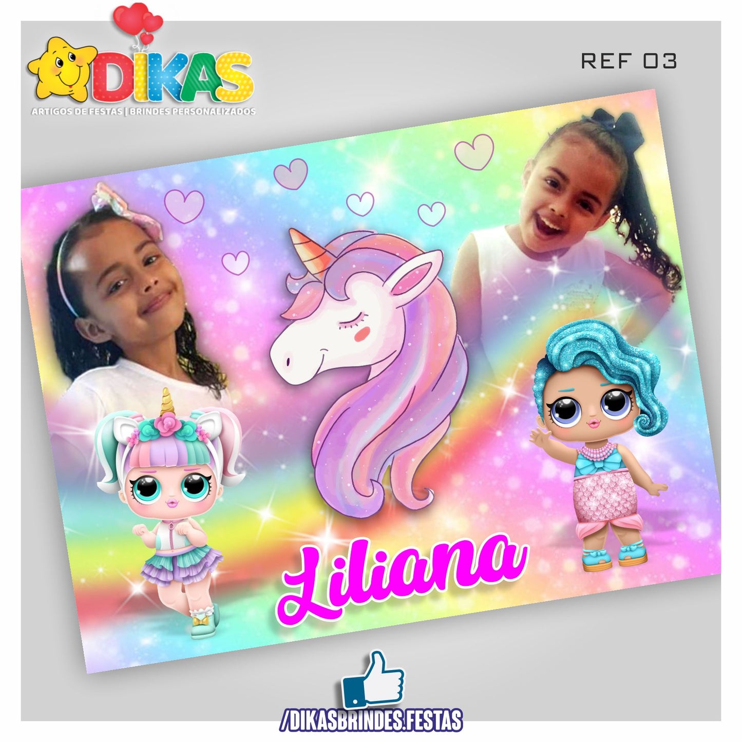 PAINEL TEMÁTICO E/OU PERSONALIZADO - UNICÓRNIO