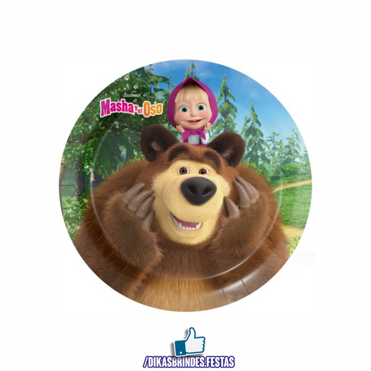 PRATOS MASHA E O URSO 23CM