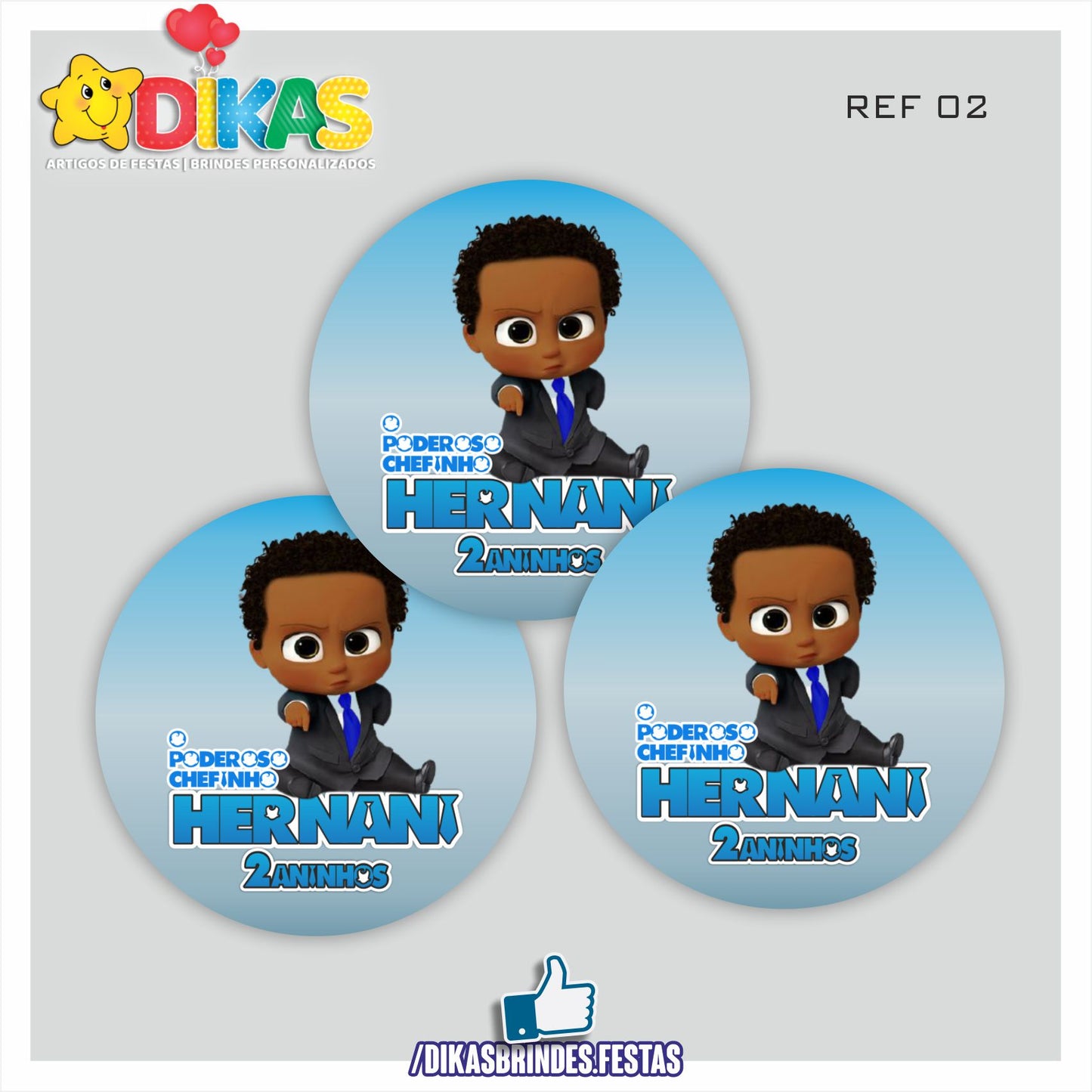 AUTOCOLANTE PERSONALIZADO (40 UNID) - BOSS BABY
