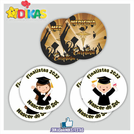 AUTOCOLANTE PERSONALIZADO (40 UNID) - FINALISTAS