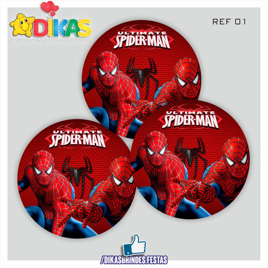 AUTOCOLANTE 5cm - HOMEM ARANHA