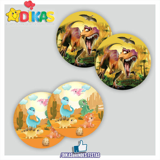 AUTOCOLANTE 5cm - DINOSSAUROS