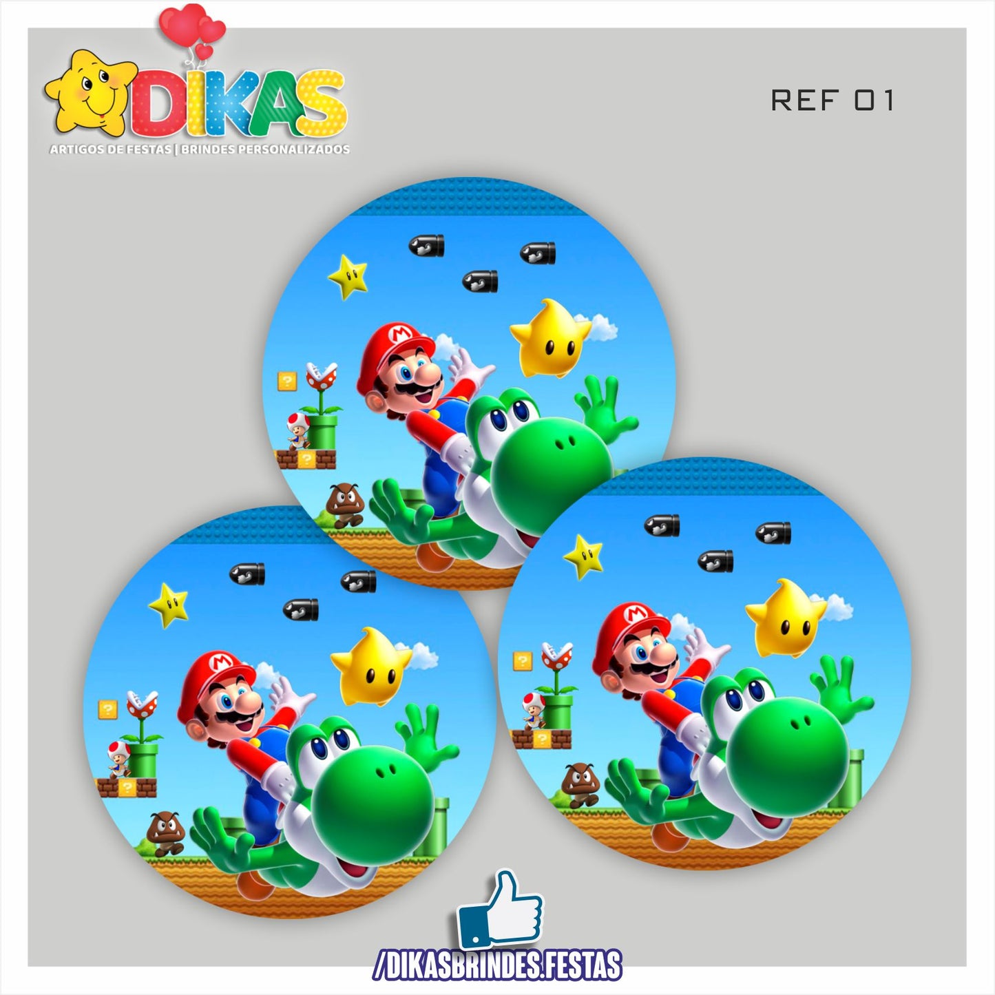 AUTOCOLANTE 5cm - MARIO BROS