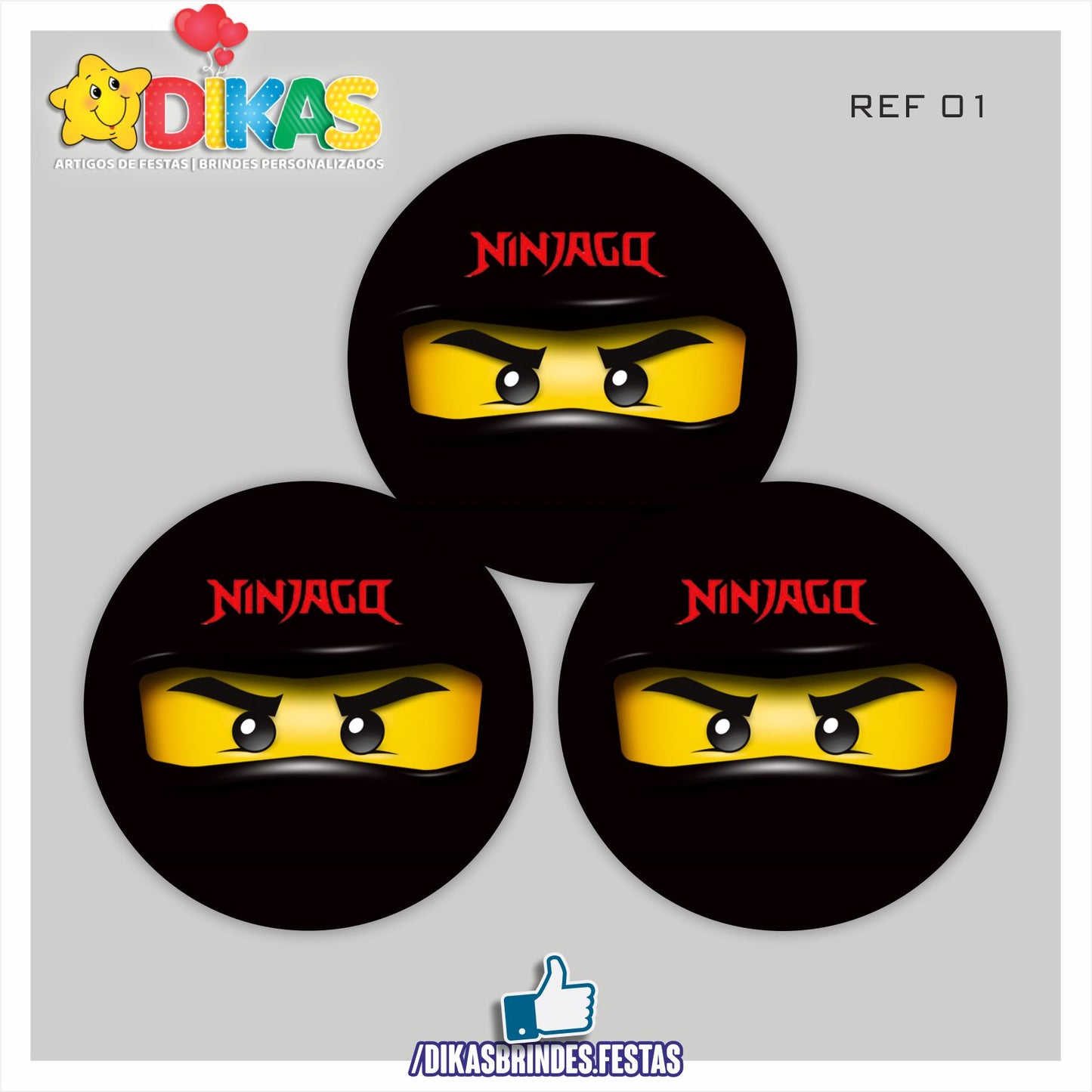 AUTOCOLANTE 5cm - NINJAGO