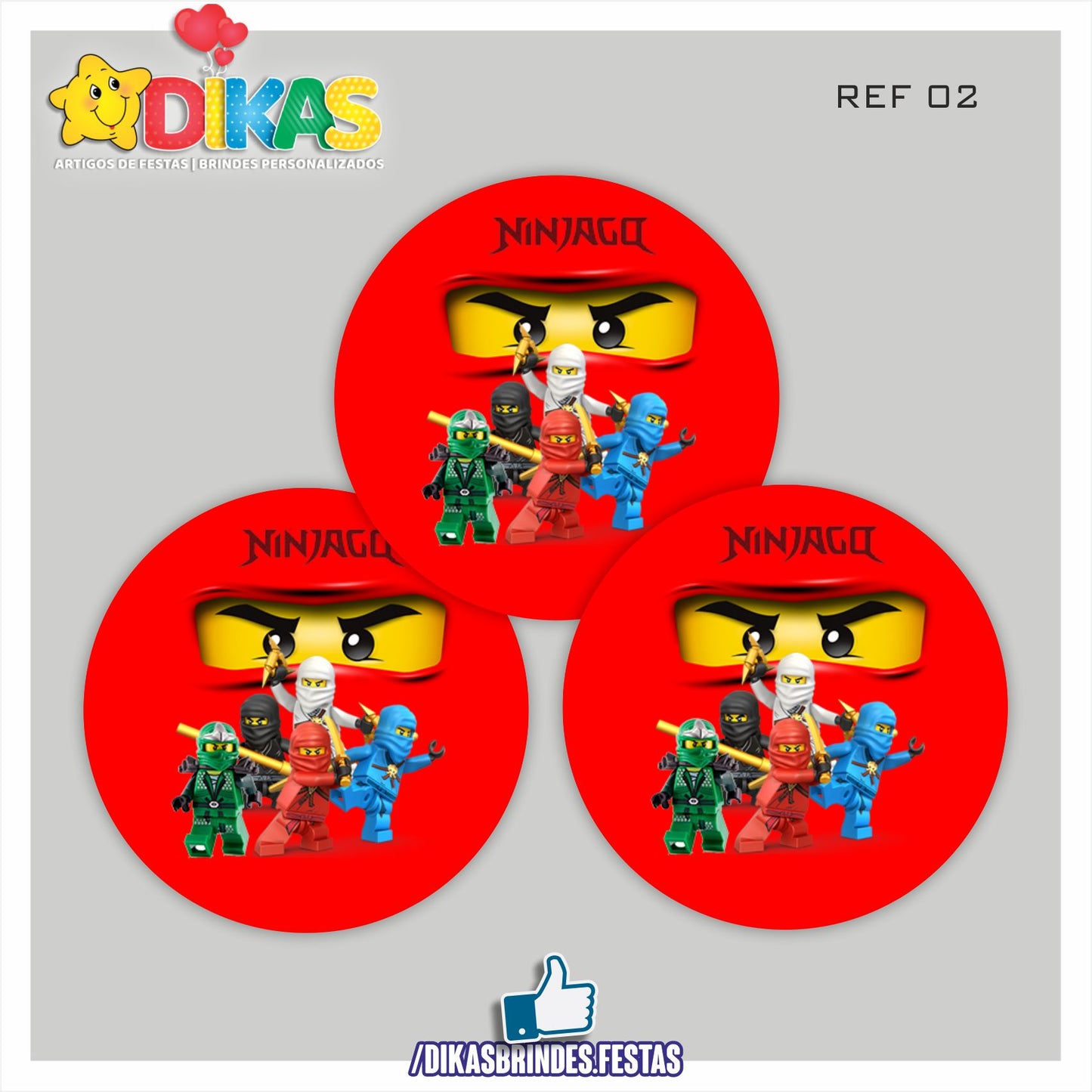 AUTOCOLANTE 5cm - NINJAGO