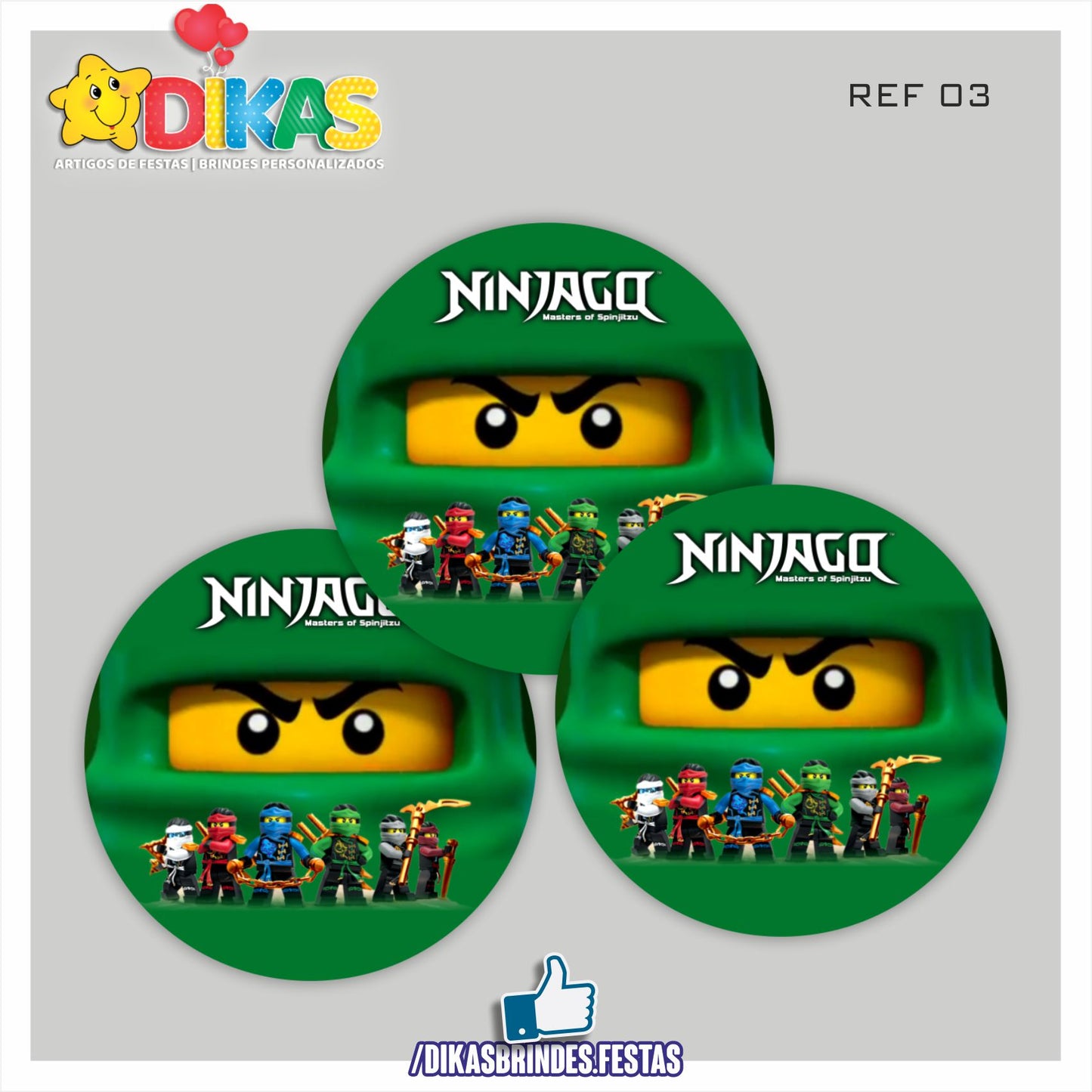 AUTOCOLANTE 5cm - NINJAGO